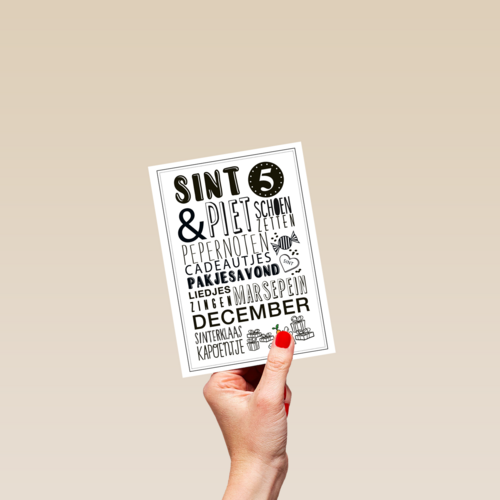 Sinterklaaskaart 5 december