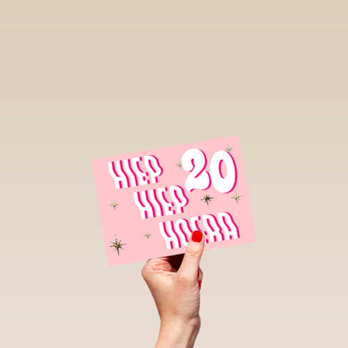 hiep hiep hoera voor 20ste verjaardag