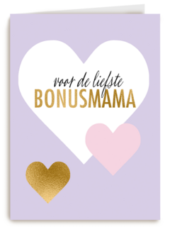 moederdag kaart stijlvol voor de liefste bonus mama