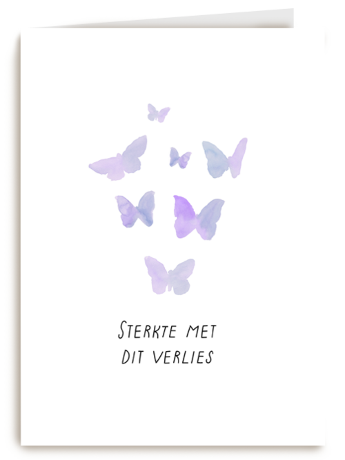 Condoleance kaart vlinders