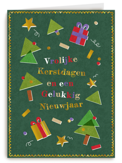 Kinderpostzegels - Kerstboom en cadeaus