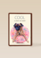 Op kamp kaart Cool hondje met donut