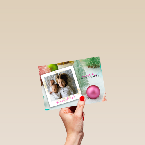 Kerstkaart fotokaart 2 kinderen
