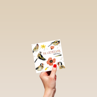 marjolein bastin hartelijk gefeliciteerd vogeltjes bloem