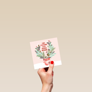 Kerstkaart klassiek Kerst wanten