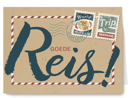 restyle reizen kaart met de tekst goede reis