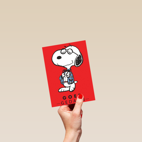 geslaagd kaart goed gedaan snoopy