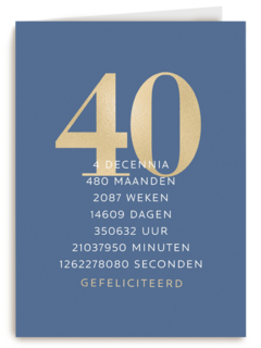 verjaardagskaart 40 4 decennia