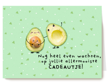 zwangerschap felicitatie klassiek nog heel even wachten