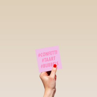verjaardag kaart hip confetti taart bubbels