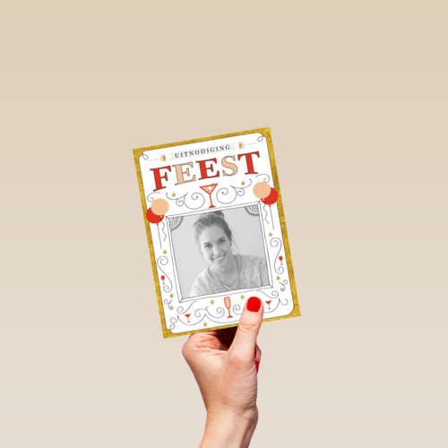 fotokaart uitnodiging feest