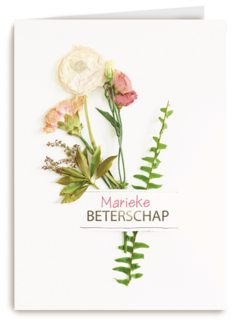 botanical kaart beterschap met een bloemetje