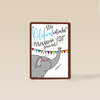 verjaardagskaart een olifantastische verjaardag gewenst