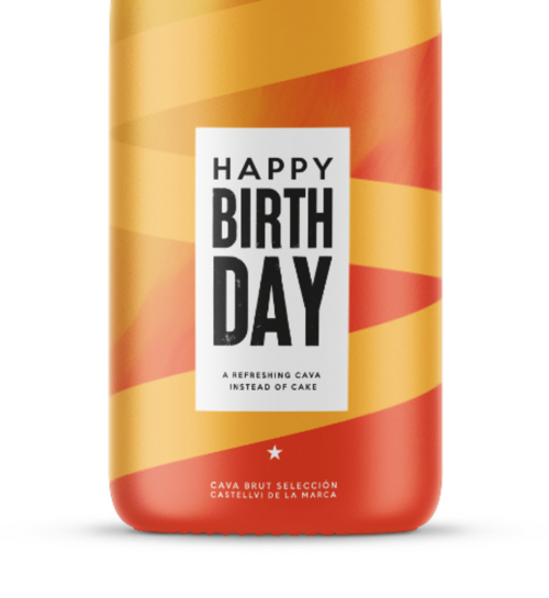 Cava Happy Birthday in Geschenkverpakking