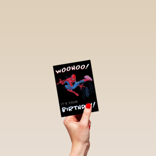 Spiderman verjaardagskaart woohoo