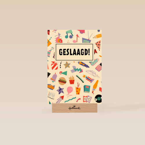 Geslaagd kaart icoontjes