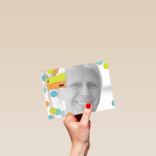 fotokaart man stippen