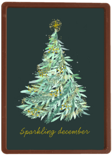 Kerstkaart klassiek Sparkling december