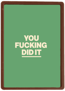 andC You fucking did it