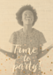 confetti fotokaart its time to party