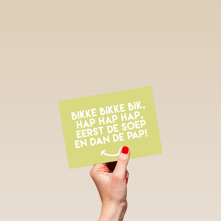 sporta op kamp kaart eerst de soep en dan de pap