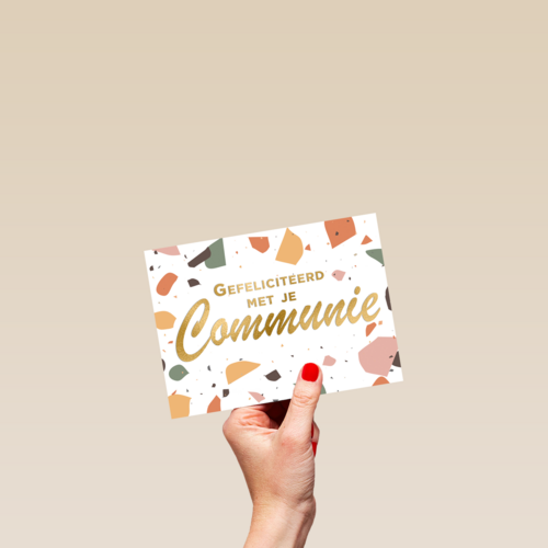 Stijlvolle kaart communie