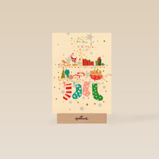 Kerstkaart turnowsky kerstsokken kerstman