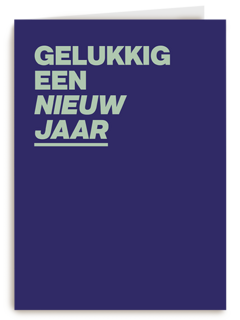 nieuwjaarskaart gelukkig een nieuw jaar