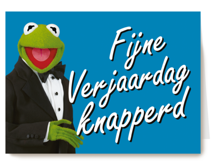 Kermit kaart fijne verjaardag knapperd