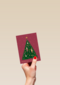Kerstkaart kerstboom nutcracker
