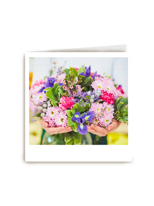 Felicitatiekaart mooi boeket met bloemen