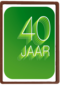 verjaardagskaart 40 jaar groen