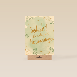 Bedankt een dag vol herinneringen