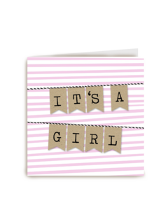 its a girl slinger op streepachtergrond