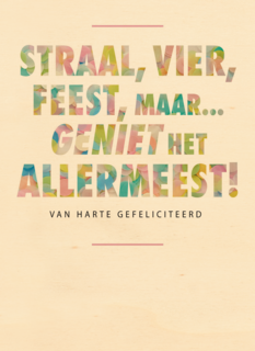 feest kaart geniet het allermeest