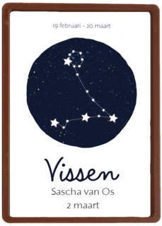 sterrenbeeld kaart vissen tekst aanpasbaar