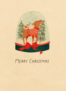 Kinderpostzegels Merry Christmas snowglobe