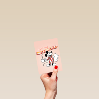 Mickey Mouse in pijama beterschapskaart