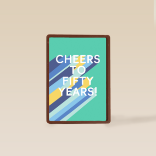 Verjaardagskaart cheers to 50 years fifty