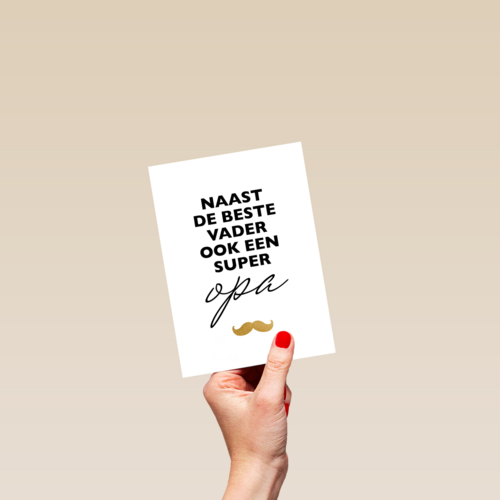 vaderdag kaart hip naast de beste vader ook een super opa