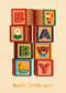 Geboorte felicitatie folio baby blokken