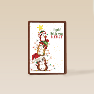 kerstkaart jippie het is weer kerst