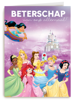 prinses kaart beterschap succes belle ariel jasmin
