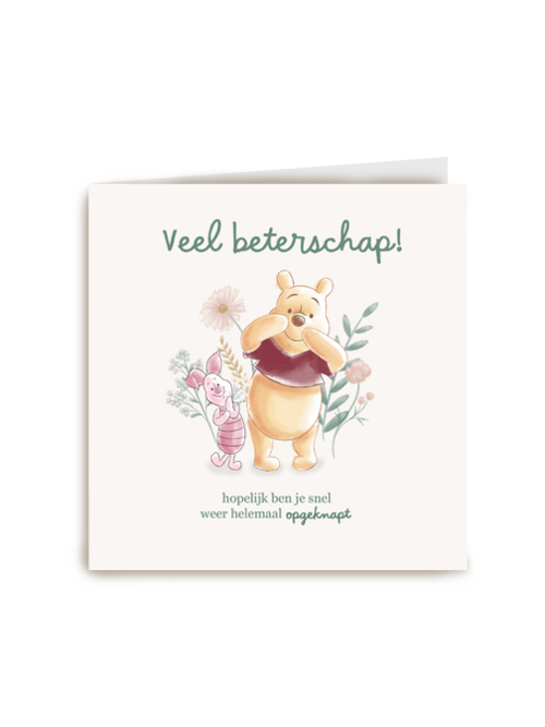 Winnie de Poeh beterschapskaart veel beterschap