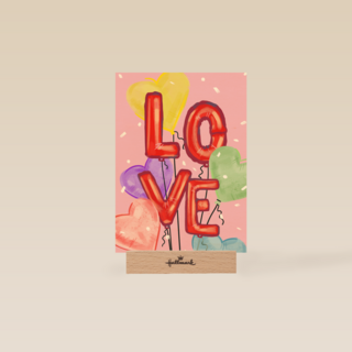 Liefde kaart Love ballonletters