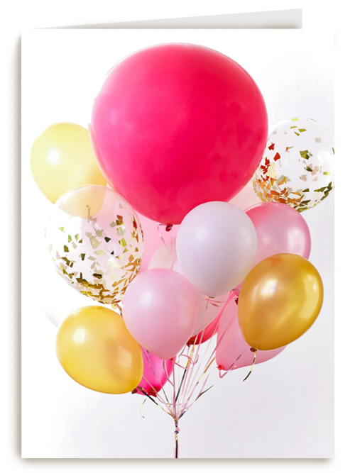 van harte met deze roze ballonnen