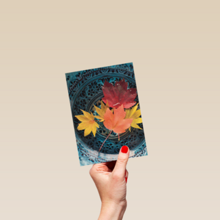 herfst kaart herfstbladeren
