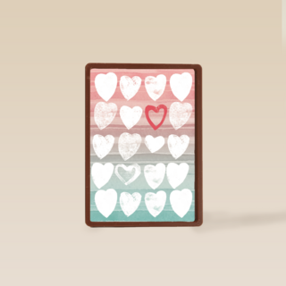 vrolijke hartjes met een marble achtergrond