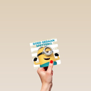 zwemdiploma kaart minions goed gedaan spetter