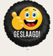 Ballon Geslaagd Emoij Zwart